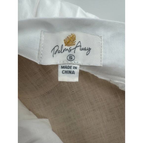 Palms Away A Line Midi Skirt Womens Small White Striped Pleated Side Zipper - Picture 7 of 7